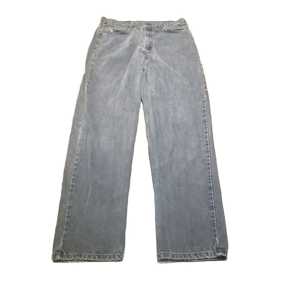 Levi's 550 Orange Tab Jeans Men's Size 34x34 Gray Relaxed Fit 1997 USA (33×34)